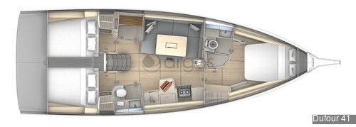 1 Dufour 41  Verfügbar in Griechenland, Kroatien, Balearen und Lee & Windward Islands.